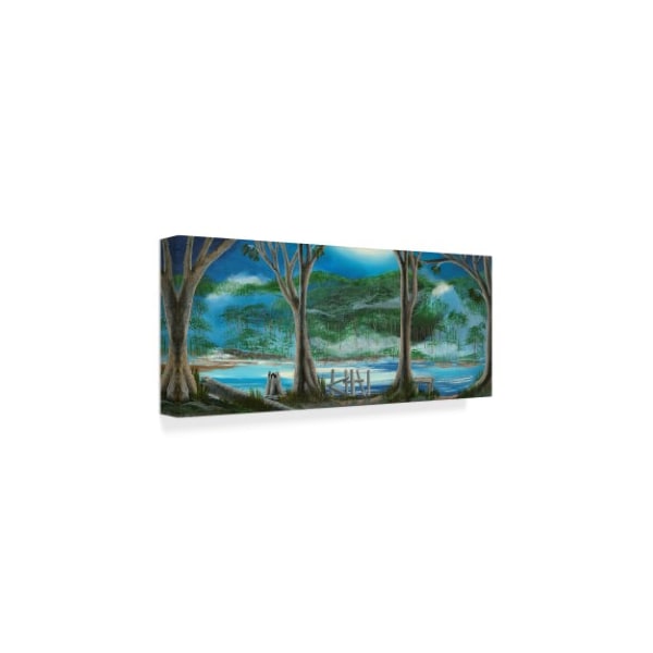 Carol Salas 'Moon River' Canvas Art,10x24